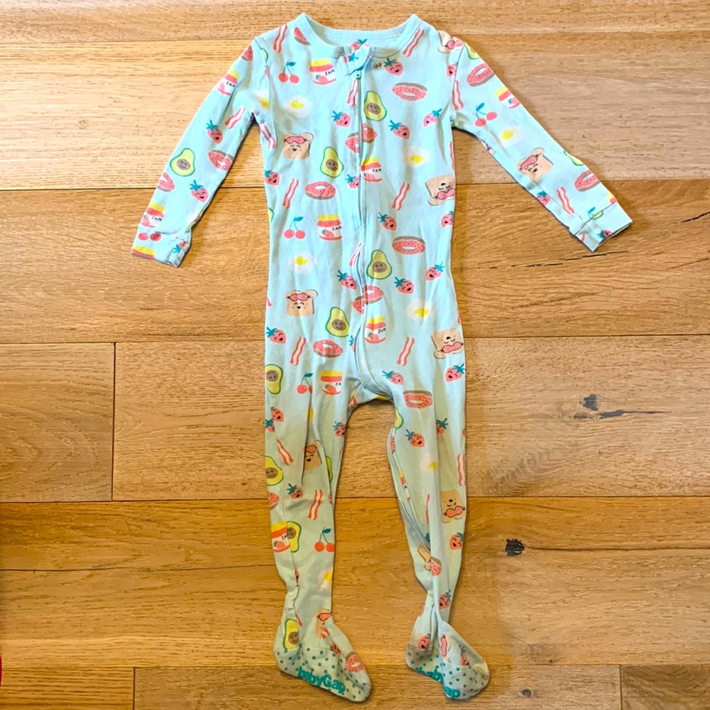 BabyGap breakfast theme, one-piece footed pjs
